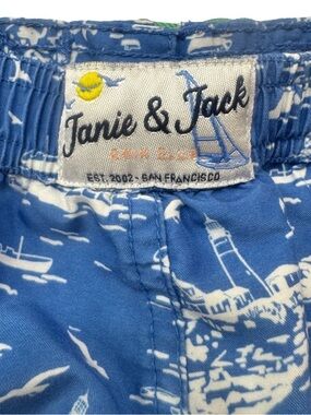 JANIE & AND JACK Intercoastal swim Trunks swimsuit MUDPIE hat lot boys size 3 3T